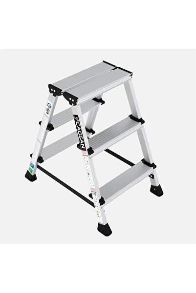 Genel Markalar 3 Basamaklı Çift Çıkışlı Alüminyum Merdiven