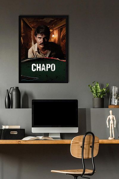 Saturn Pictură înrămată El Chapo - Pictură poster pentru afiș de serie
