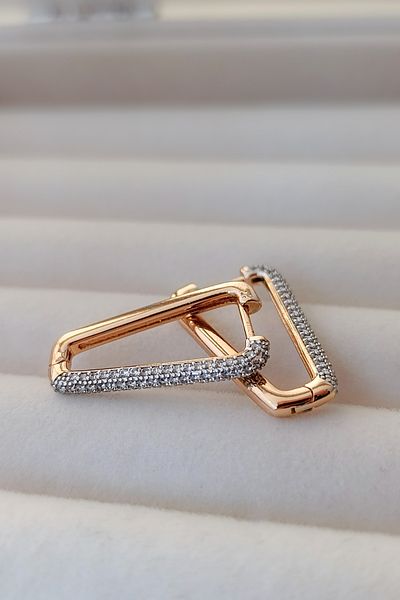 COSİTA Rose Zircon Stone Geometric Classic Casual Earrings