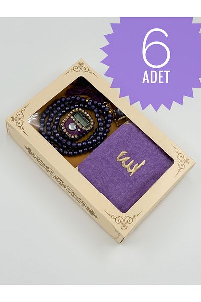 AYHANHOME Set de 6 zestre cadou - Yasin Juzu, mărgele de rugăciune și schițar cu piatră