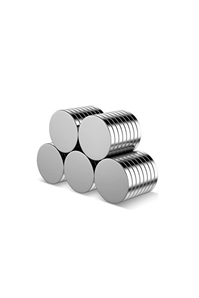 Hdg 100 adet Neodyum Mıknatıs Dekoratif Magnet Güçlü Çekim 12x1.5 mm