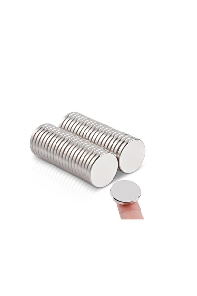 Hdg 10 adet Neodyum Mıknatıs Dekoratif Magnet Güçlü Çekim 12x1.5 mm