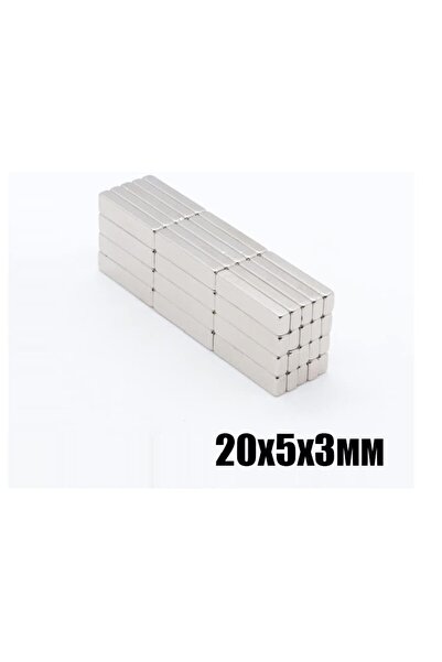 Hdg Neodyum Mıknatıs Dekoratif Magnet Güçlü Çekim 20x5x3 mm 5 Adet