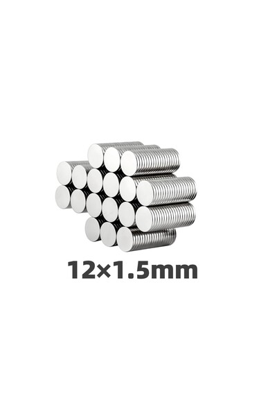 Hdg 20 adet Neodyum Mıknatıs Dekoratif Magnet Güçlü Çekim 12x1.5 mm