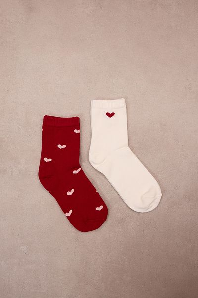 Addax Pack of 2 Patterned Socks - Çrp86