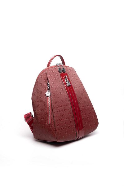 Silver Polo Silver & Polo Burgundy Patent Leather Sp1123 Women's Backpack