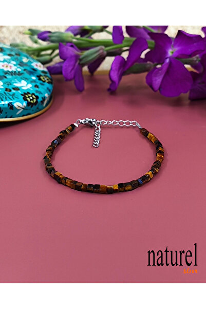 Naturel Tılsım Kaplan Gözü 2,5mm Küp Doğal Taş Bileklik