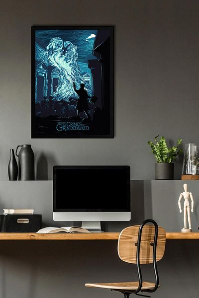 Saturn Fantastic Beasts Framed Painting - Movie Poster Poster Painting
