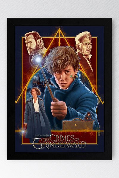 Saturn Fantastic Beasts Framed Table - Newt Scamander Poster Art Print