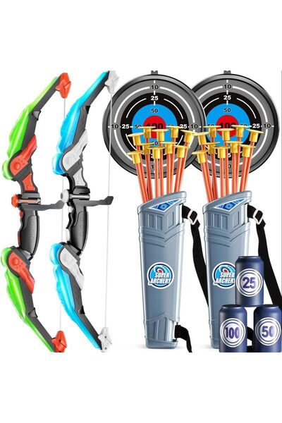 Choice مجموعة قوس وسهم للأطفال، مجموعة ألعاب رماية مضيئة بتقنية LED للأطفال م...