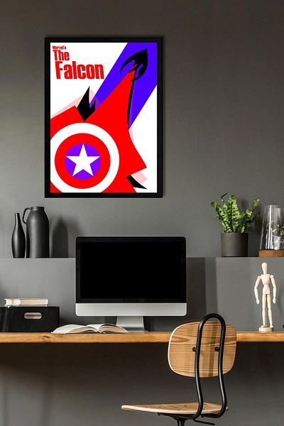 Saturn Pictură înrămată The Falcon - Pictură poster Marvel