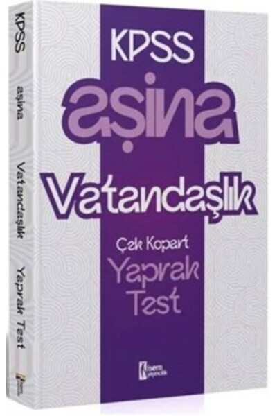 İsem Yayıncılık İsem Yayınları Kpss Vatandaşlık Aşina Yaprak Test