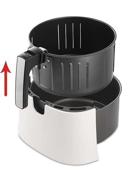 ALSAIF AL SAIF 6Liter 1800W Electric Air Healthy Fryer With Digital to Fry, White AL7404