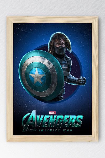 Saturn Το ζωγραφικό με κορνίζα Winter Soldier - Ζωγραφική αφίσας Marvel Avengers