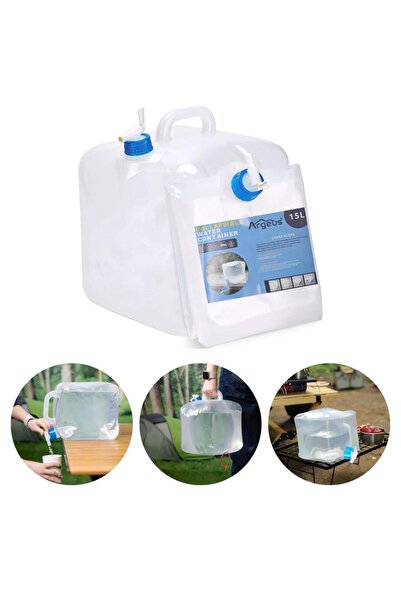 ARGEUS Katlanabilir Musluklu Su Bidonu - 12 Litre - Su Sebili -