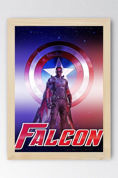 Saturn Pictură înrămată The Falcon - Pictură poster Marvel
