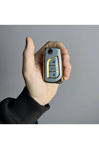 LUXE AKSESUAR Γκρι 3 κουμπιά σιλικόνης πορτοκαλί προστατευτική κολόνα για ειδ...