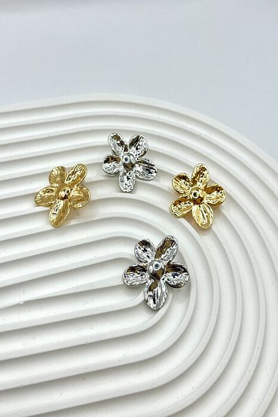 DEMOKAN Women's Earrings Line Pattern Flower Earrings