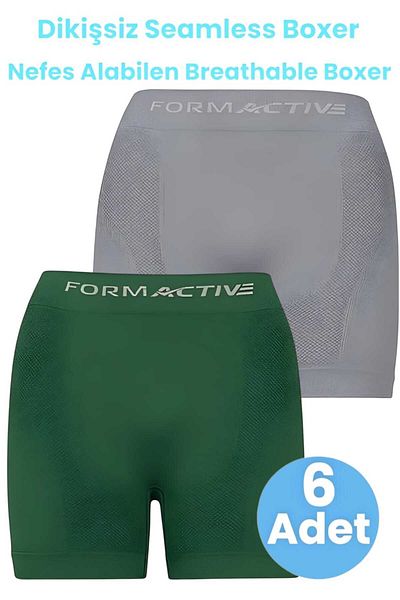 Uniquetrenders Ανδρικό μπόξερ χωρίς ραφές/αναπνέει 6 τεμ