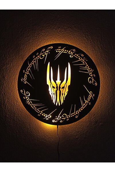 Genel Markalar Yüzüklerin Efendisi Sauron Açma Kapama Düğmeli Led Işıklı Duva...