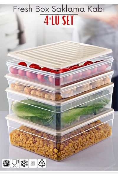 VZN Deep Freezer Fridge Organizer Storage Container Icebox Storage Container Microwave Container