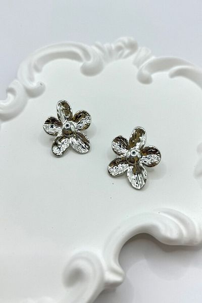 DEMOKAN Women's Earrings Line Pattern Flower Earrings