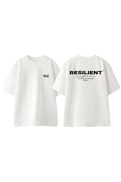 THEWERT Μπλουζάκι Bukan Spek Idamanmu Design Back Printed Βαμβακερό λευκό oversize μπλουζάκι
