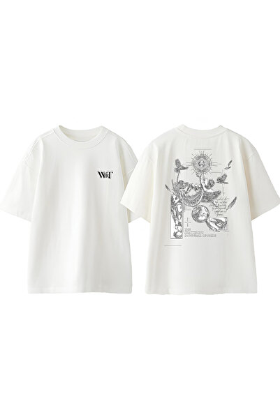 THEWERT Pride Design - Leđa Štampano Bela Pamuk Oversize kroj T-shirt