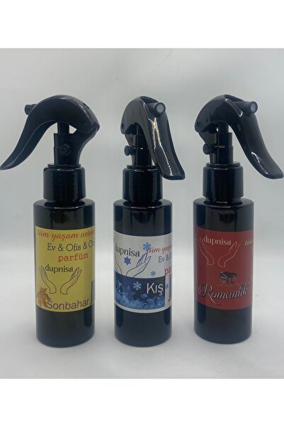Sprey Ortam Ve Araç Kokusu 3'lü Romantik-kış-sonbahar 100 ml