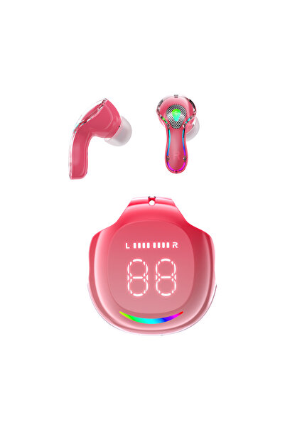 Boğazören sarj kutusu kırmızı renk bluetooth kablosuz kulaklık (wireless sarj...