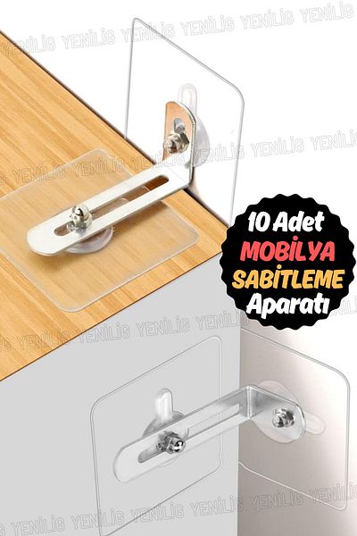 Yenilig Self-Adhesive Furniture Fixing Device Providing Safety from Earthquake – 10 Pieces