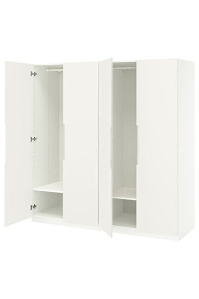 IKEA PAX/TONSTAD, PAX gardırop, beyaz-kırık beyaz, 200x60x201 cm