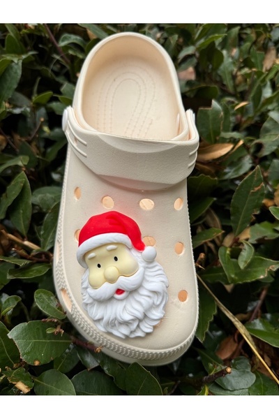 Crocs Büyük Boy Noel Baba Terlik Süsü/noel Babalı Terlik Charm/ Yılbaşı Konse...
