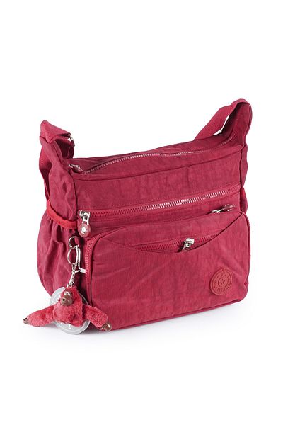 İMAKS Țesătură roșie rezistentă la apă - Geantă de umăr și crossbody cu mai mulți ochi 116E