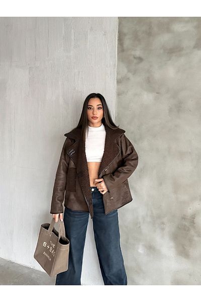 SUN STYLE Горчиво кафяво яке Oversize Trend Model Premium