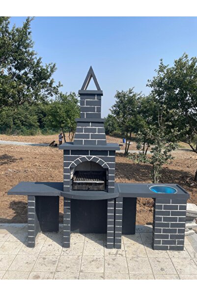 Üntaş Yapı Lavabolu ve Uzun Tezgahlı Beton Barbekü & Mangal