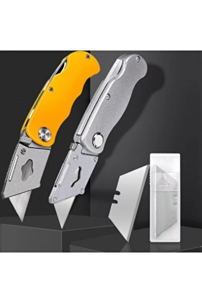 Mi-ÇA HOME Çok Amaçlı Halı Maket Bıçağı Alçıpan Falçata Katlanabilir Maket Bıçağı Halı Kesme Aleti