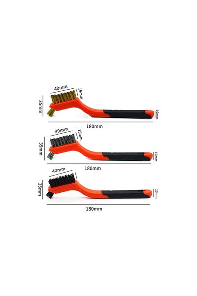 layfhex Shoe Oven Aspirator Cooker Cleaning Brush 3 Pieces Copper Steel Plastic Wire Brush Set