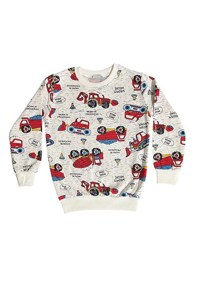 Arya Nisa Kids Boy's Cotton Raised Car Scoop Business Machine Pattern Long Sleeve Winter Pajamas Set