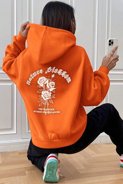uyguntarz Φούτερ με στάμπα Nature Blossom Unisex Oversize