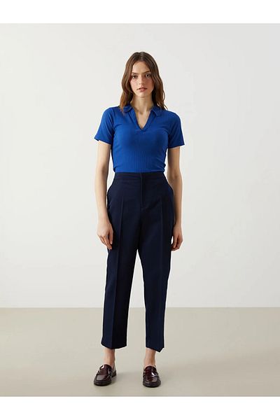 LC Waikiki Tricou de damă LCWAIKIKI Classic Vibrant Blue Polo Guler