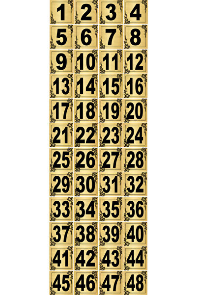 sıradışıhediyem 48 bucăți uși metalice apartament apartament număr dulap de masă - de la 1 la 48