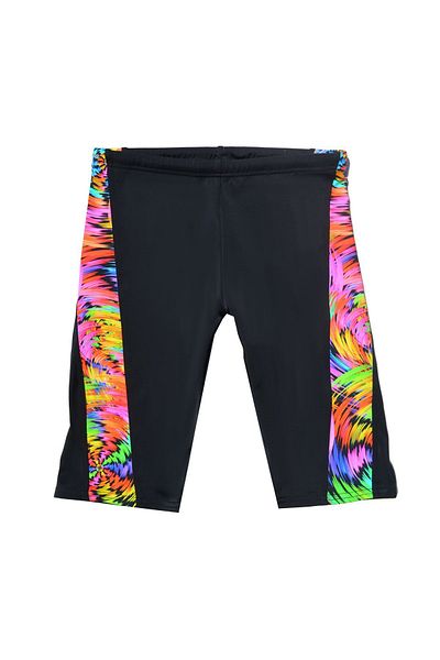 Endeep Boy's Patterned Black Jammer Swimming Swimsuit
