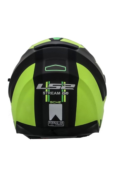 LS2 STREAM EVO SCHE MAT SİYAH-NEON SARI KASK