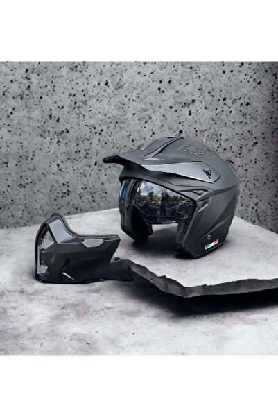 Sway X1-X SEUL TOKYO 2 Mat Siyah Modüler Kask (YENİ SEZON)