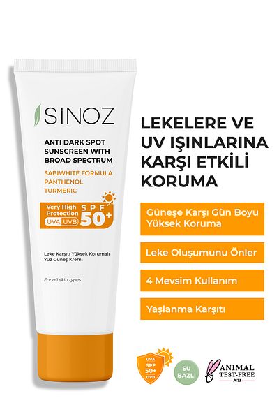 Sino Spf 50 Anti-Blemish High Protective Face Sunscreen 50 ml for Normal and Dry Skin