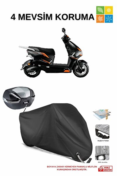 AutoEN Siyah Arora-zr7 Çanta Ve Kilit Uyumlu Su Geçirmez Branda (MOTOSİKLET)