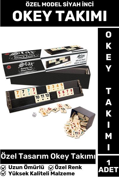 Wintoup Custom Model Long-Lasting Durable Family Home Dating Coffee Cafe Play Team Black Pearl 101 Okey Team