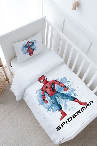 Tuğba Kuğu Baby Size Duvet Cover Set (100X150) - Cartoon Series - Spider Hero
