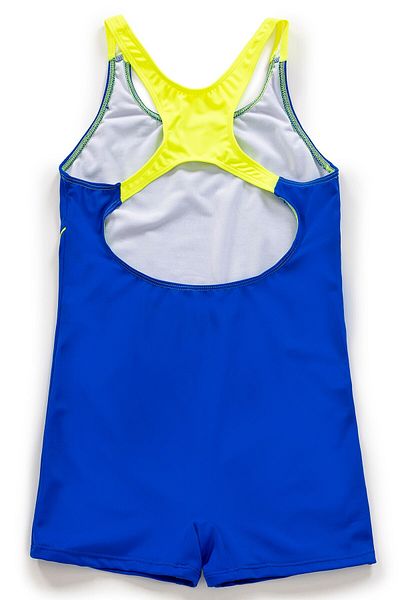 Endeep Girl's Saks Blue Swimsuit